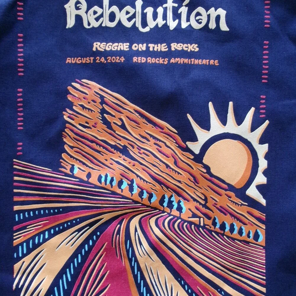 Rebelution Red Rocks 2024 Reggae Concert Tote Grocery Bag - New